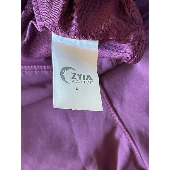 Womens Zyia Maroon Mesh Energy‎ Highrise Reflective Running Shorts Lined Size L - Picture 6 of 7